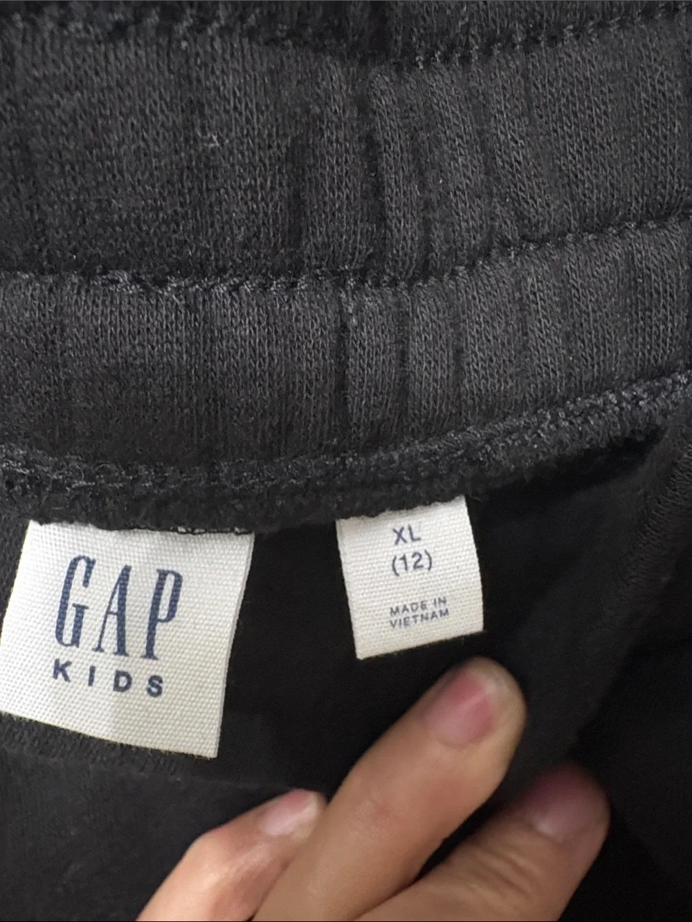 GAP Men's Black Cargo Sweatpants with Flap Pockets